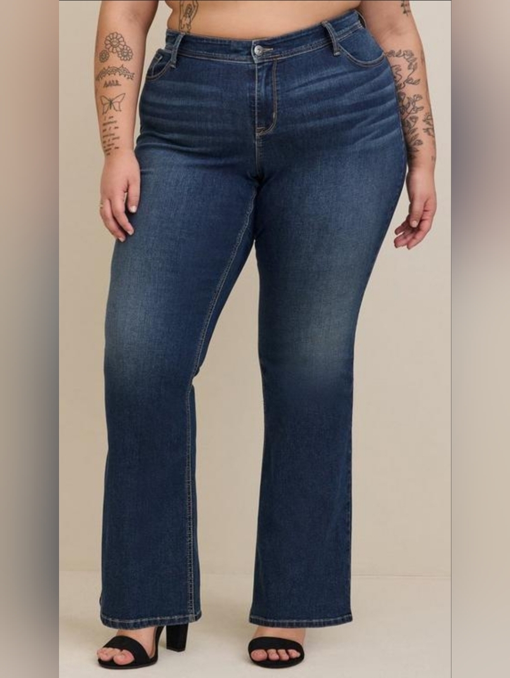 torrid Luxe Slim Boot Cut Dark Wash Denim Jeans 16S